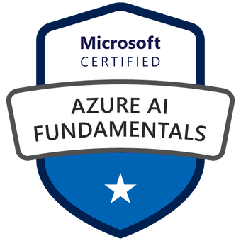 Microsoft Certified: Azure AI Fundamentals (AI-900) badge
